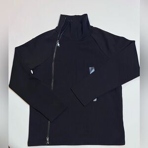 NWT Banana Republic Black Asymmetrical Zip Pullover Jacket XS